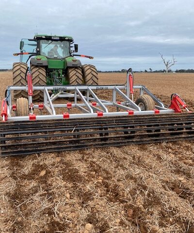 IMG_1966 Yeomans trailing plow high HP john deere crumble roller