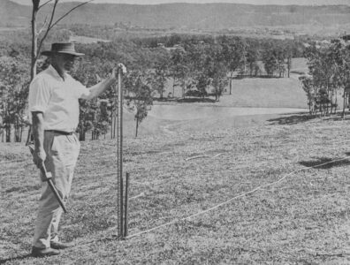 Marking out the Keyline Yeomans keyline original water guide keylines
