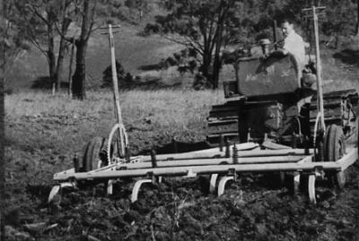 Yeomans old photo of original plow keyline creator