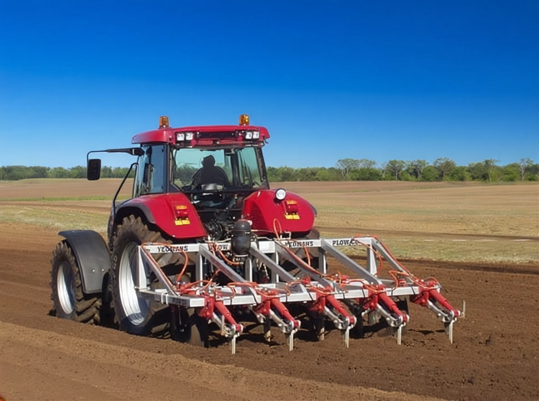 Yeomans plow - fitted with stump jump cylinders shanks
