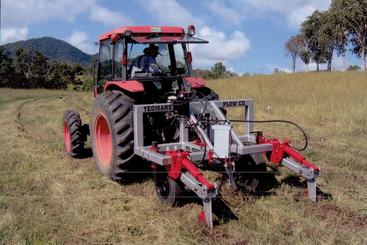 Yeomans plow working fitted with stump jump cylinders also tickle pot seeders