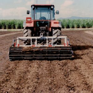 Yeomans Keyline plow fitted with hydraulic crumble roller and fixed shanks - sugarcane