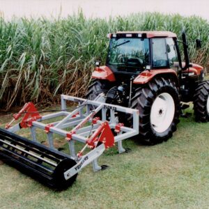 Yeomans Keyline plow fitted with hydraulic crumble roller and fixed shanks - sugarcane