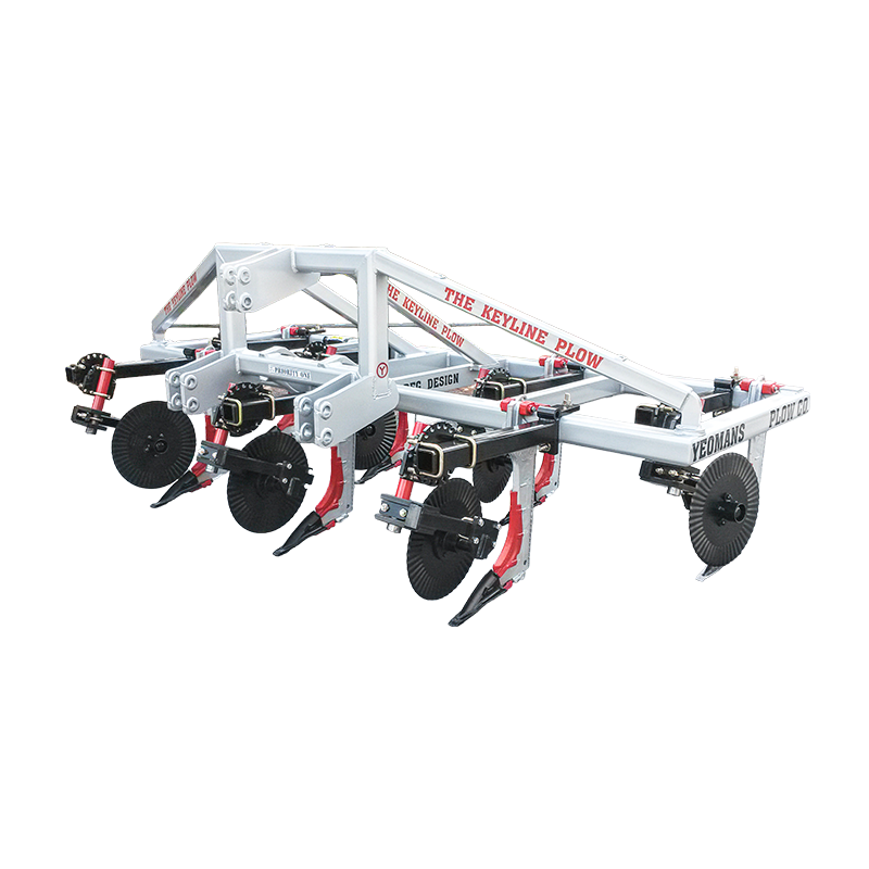 L43 Yeomans Keyline Plow is a highly versatile, two‑beam, three‑point linkage plow, fixed shanks, modular bolt on Fluted Disc Pasture Coulters