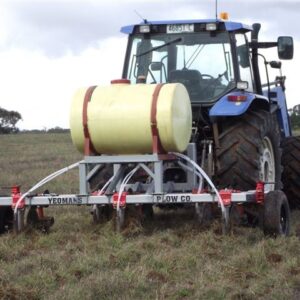 Yeomans plow L4310 5 26 5 18 coulters depth customers compost tea applicator- using a new holland blue tractor