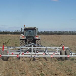 Yeomans Plow with fixed shanks and hydraulic depth control