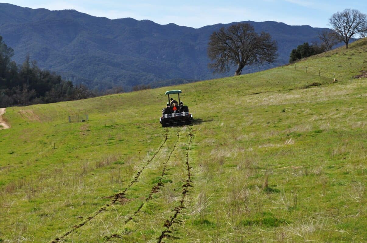 keyline-slope Yeomans Plow cutting keylines